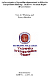 An Investigation of Sprawl Development and Its Effect on Transportation Planning The Lower Savannah Region of Government