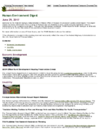 Human Environment Digest June 29 2017