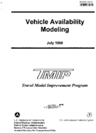 Vehicle Availability Modeling 1998