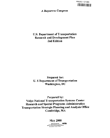 US Department of Transportation research and development plan  a report to Congress