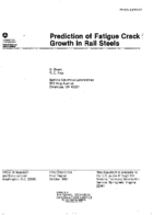 Prediction of Fatigue Crack Growth in Rail Steels