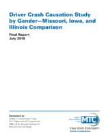 Driver Crash Causation Study by GenderMissouri Iowa and Illinois Comparison