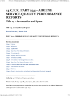 Airline Service Quality Performance Reports