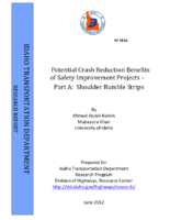 Potential Crash Reduction Benefits of Safety Improvement Projects  Part A Shoulder Rumble Strips