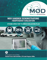 MOD Sandbox Demonstrations Independent Evaluation IE Vermont Agency of Transportation VTrans OpenTripPlanner Evaluation Plan
