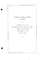 Interstate Commerce Commision Report of the Accident  Investigation Occuring on the BALTIMORE AND OHIO RAILROAD WARING MD
