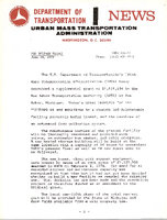 Department of Transportation News Urban Mass Transportation Administration UMTA 10574