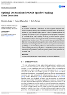 Optimal INS Monitor for GNSS Spoofer Tracking Error Detection