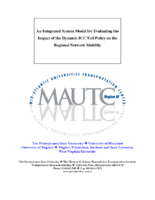 An integrated system model for evaluating the impact of the dynamic ICC toll policy on the regional network mobility