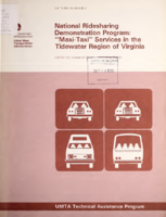 National Ridesharing Demonstration Program MaxiTaxi Services in the Tidewater Region of Virginia
