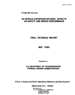 InVehicle Navigation Devices Effects on the Safety of Driver Performance