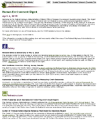 Human Environment Digest April 4 2019