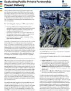 Evaluating PublicPrivate Partnership Project Delivery fact sheet