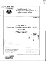United States Air Force ComputerAided Acquisition  Logistics Support CALS CADCAMCAE Current and Future Environment 1988  1998 Version 30