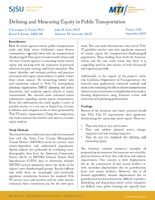 Defining and Measuring Equity in Public Transportation Research Brief