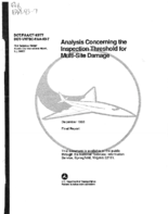 Analysis Concerning the Inspection Threshold for MultiSite Damage