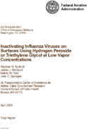 Inactivating Influenza Viruses on Surfaces Using Hydrogen Peroxide or Triethylene Glycol at Low Vapor Concentrations