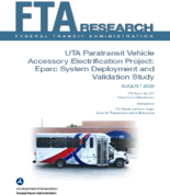 UTA Paratransit Vehicle Accessory Electrification Project Eparc System Deployment and Validation Study