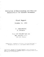 Evaluation of microcracking and chemical deterioration in concrete pavements