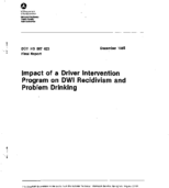 Impact of a Driver Intervention Program on DWI Recidivism and Problem Drinking