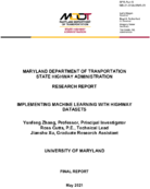 Implementing Machine Learning With Highway Datasets