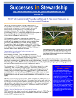 Successes in Stewardship  TDOTs Environmental Procedures Manual A FirstLine Resource for Environmental Reviews