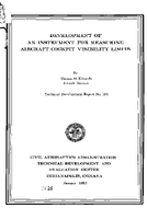 Development of an Instrument for Measuring Aircraft Cockpit Visibility Limits