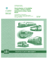 Standardization of availability location and use of safety equipment on urban transit buses