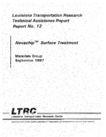 Novachip surface treatment  technical assistance report