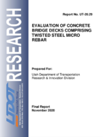 Evaluation of Concrete Bridge Decks Comprising Twisted Steel Micro Rebar