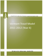 Vermont Travel Model 20112012 Year 4