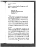 RAIM availability for supplemental GPS navigation