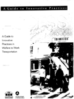 Access to jobs  a guide to innovative practices in welfare to work transportation