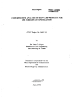 Cost Effective Analysis of Recycled Products for Use in Highway Construction