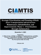 Strategic Prioritization and Planning of MultiAsset Transportation Infrastructure Maintenance Rehabilitation and Improvements Phase 1  Prioritization Through Optimization