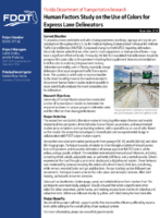Human Factors Study on the Use of Colors for Express Lane Delineators Summary