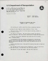 Statement by Secretary Drew Lewis