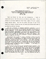 Remarks Prepared for Delivery by Secretary of Transportation Elizabeth Hanford Dole Ohio State Republican Party Committee Meeting