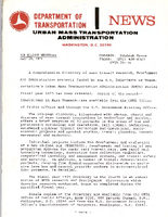 Department of Transportation News Urban Mass Transportation Administration UMTA 7675