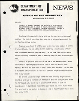 Excerpts of Remarks Prepared for Delivery by Secretary of Transportation John A Volpe at Annual Meeting of National Research Council