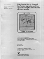 Flight Technical Error for Category B NonPrecision Approaches and Missed Approaches Using NonDifferential GPS for Course Guidance