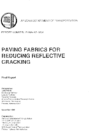 Paving fabrics for reducing reflective cracking