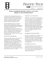 Public Supports Traffic Safety Laws and Their Active Enforcement
