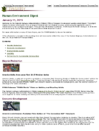 Human Environment Digest January 15 2015
