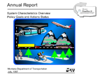 Montana TranPlan 21 annual report  system characteristics overview policy goals and actions status