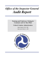 Training and Proficiency Testing for Commuter and Air Taxi Pilots  Federal Aviation Administration