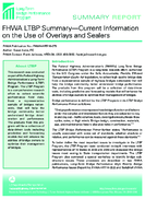 FHWA LTBP Summary  Current Information on the Use of Overlays and Sealers  summary report