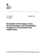 Evaluation of the Impact of the Drug Evaluation and Classification Program on Enforcement and Adjudication