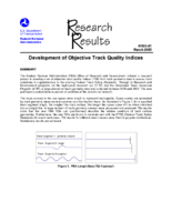 Development of Objective Track Quality Indices Research Results