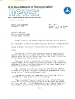 Department of Transportation News Releases November 1979